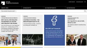 Startseite der Internetseite der SPK